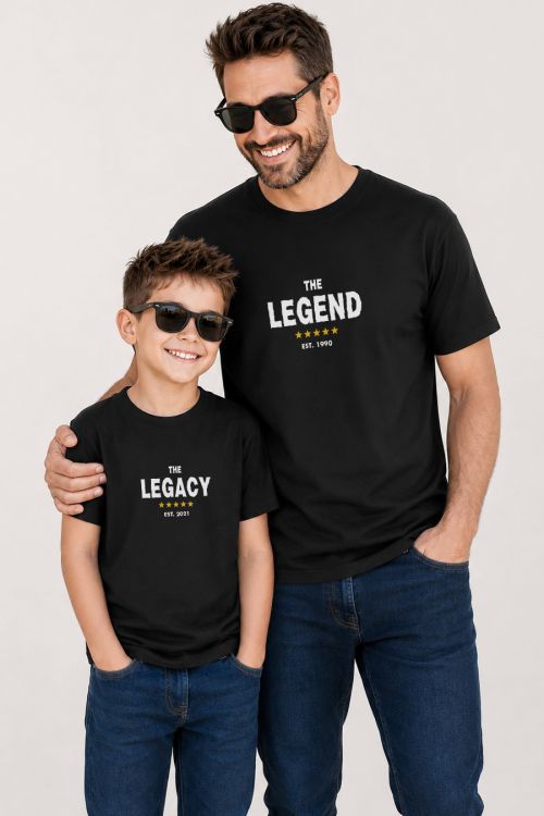 Σετ 2 T-shirts για Πατέρα και Παιδί, The Legend & The Legacy