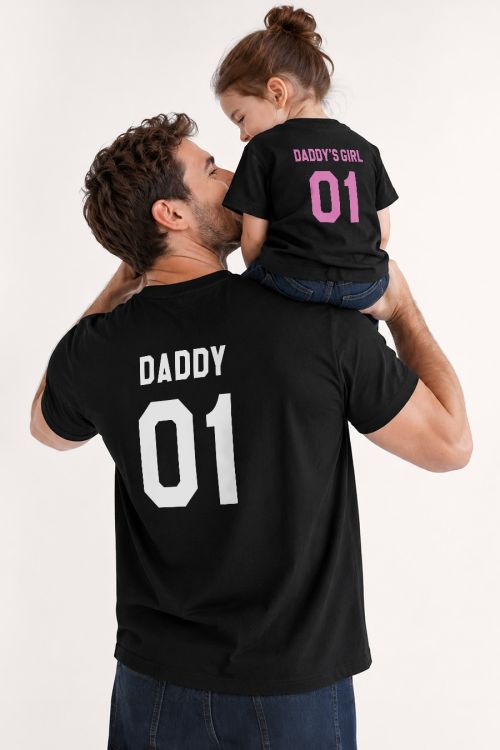 Σετ 2 Tshirt Daddy & Daddy's Girl, Δώρο για Μπαμπά & Κόρη