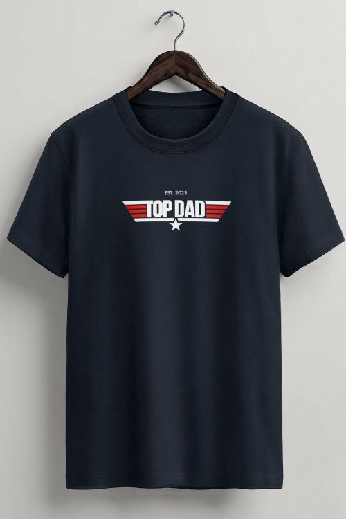 Ανδρικό Προσωποποιημένο Μπλε T-Shirt, Top Dad