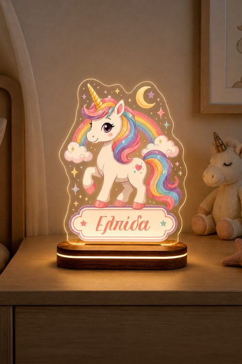 Παιδικό Φωτιστικό Επιτραπέζιο LED με Σχέδιο Μονόκερο