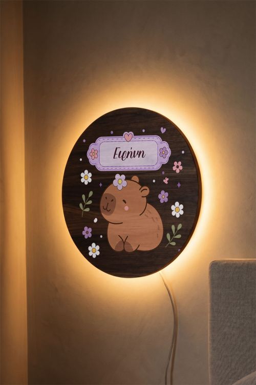 Premium Φωτιστικό Τοίχου για Κορίτσια με Σχέδιο Capybara