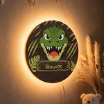 Φωτιστικό Τοίχου LED για Παιδιά με Όνομα & Σχέδιο Κροκόδειλο
