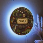 Προσωποποιημένο Φωτιστικό Τοίχου με Όνομα & Δεινόσαυρους