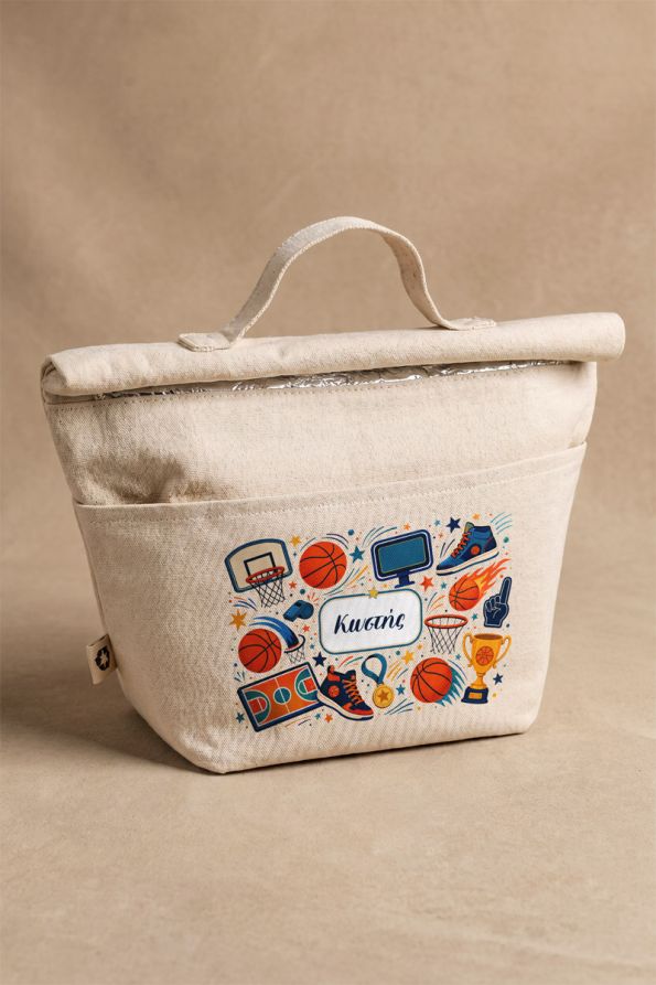Προσωποποιημένο Lunch Bag για Σχολείο με Σχέδιο Μπάσκετ