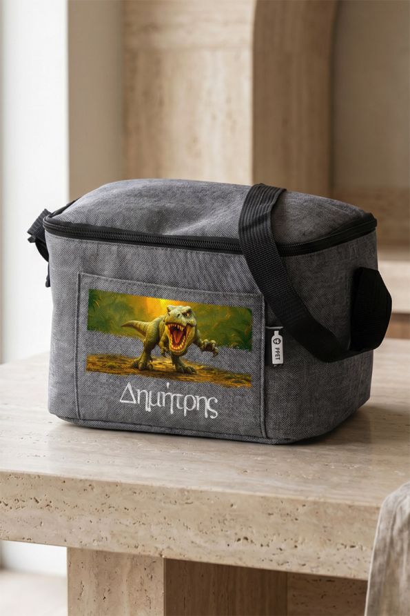 Μοναδικό Lunch Bag με Όνομα για Παιδία με Σχέδιο Δεινόσαυρο