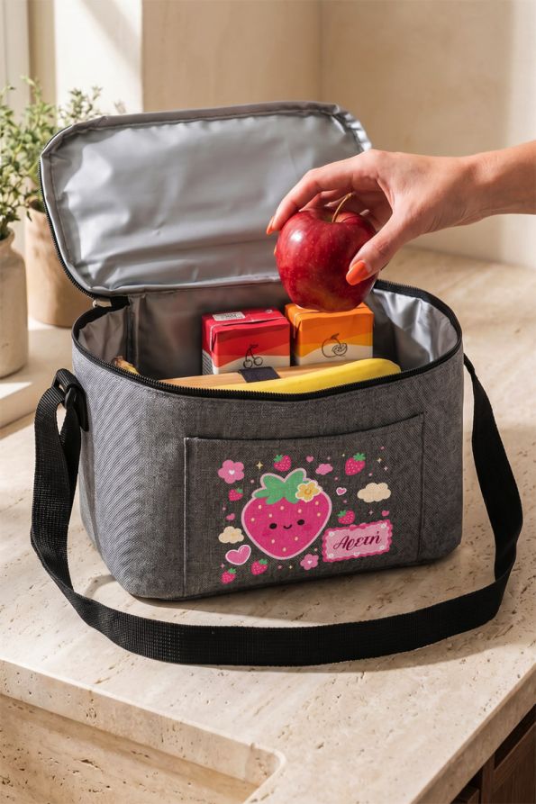 Παιδικό Lunch Bag για Σχολείο και Εκδρομές με Σχέδιο Φράουλα