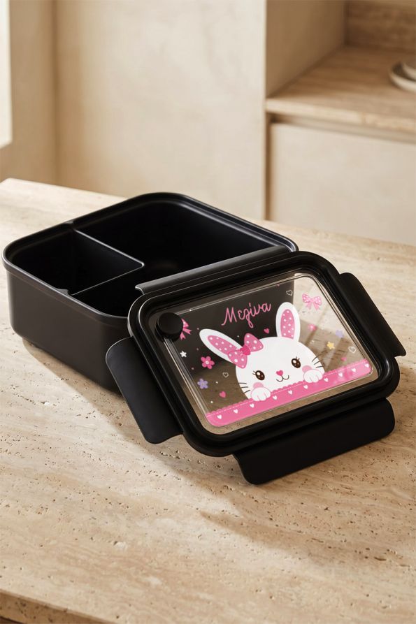 Παιδικό Δοχείο Φαγητού Μαύρο – Lunch Box για Κορίτσια