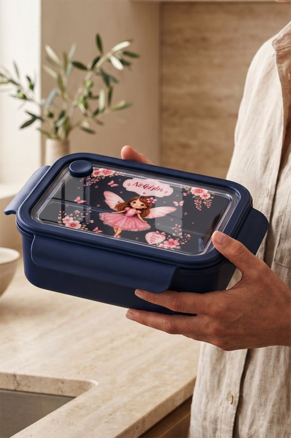 Παιδικό Δοχείο Φαγητού Μπλε – Lunch Box με Νεράιδα