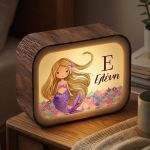 LED Φωτιστικό Lightbox για Κορίτσια με Σχέδιο Γοργόνα