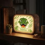 Premium Lightbox Φωτιστικό με Όνομα & Σχέδιο Κροκόδειλο