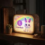 Φωτιστικό Lightbox Προσωποποιημένο με Όνομα & Κουνελάκι