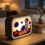 Φωτιστικό LED Lightbox για Αγόρια με Σχέδιο Αστροναύτης