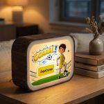 Φωτιστικό Lightbox για Αγόρια με Κίτρινη Φανέλα Ποδοσφαίρου