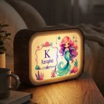 Φωτιστικό LED Lightbox Προσωποποιημένο με Όνομα & Γοργόνα