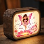 Φωτιστικό Lightbox Προσωποποιημένο με Νεράιδα σε Λουλούδι