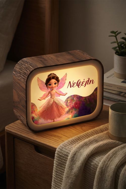 Premium Lightbox Φωτιστικό για Κορίτσι με Σχέδιο Νεράιδα