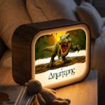 Φωτιστικό LED Lightbox με Όνομα και Σχέδιο Δεινόσαυρο