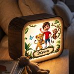 Lightbox Προσωποποιημένο με Όνομα & Σχέδιο Παρέα στη Ζούγκλα