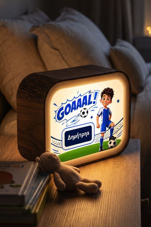 Φωτιστικό Lightbox για Αγόρια με Μπλε Φανέλα Ποδοσφαίρου
