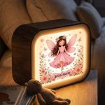 Φωτιστικό LED Lightbox για Κορίτσι με Νεράιδα & Λουλούδια