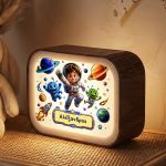 Lightbox Φωτιστικό με Όνομα, Αστροναύτης & Εξωγήινοι