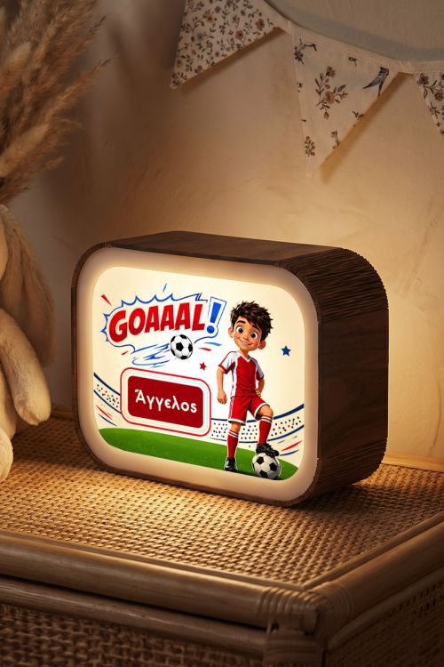 Φωτιστικό Lightbox για Αγόρια με Κόκκινη Φανέλα Ποδοσφαίρου