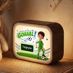 Φωτιστικό Lightbox για Αγόρια με Πράσινη Φανέλα Ποδοσφαίρου