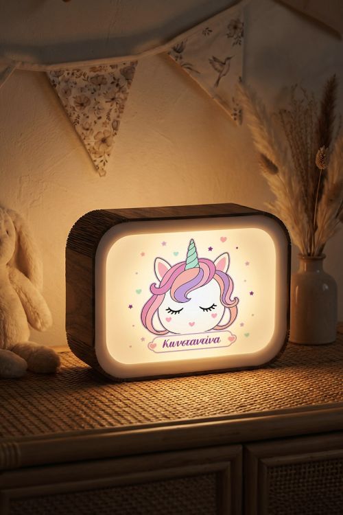 Προσωποποιημένο Lightbox με Όνομα & Σχέδιο Μονόκερο