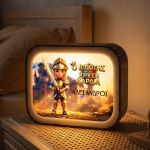 Premium Lightbox Προσωποποιημένο με Όνομα και Σχέδιο Ιππότη