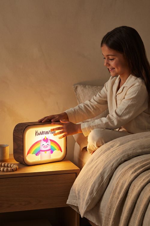 Lightbox Προσωποποιημένο με Όνομα & Σχέδιο Μονόκερο