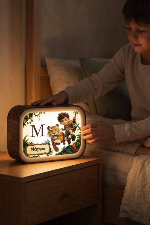 Premium Lightbox για Αγόρι με Σχέδιο Περιπέτεια στη Ζούγκλα