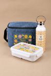 Σετ 3 Δώρα για Παιδί, Θερμός, Lunch Bag & Δοχείο Φαγητού με Λουλούδια