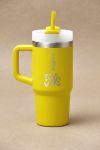 Daily Κίτρινο Ποτήρι 400ml με Καλαμάκι, Σχέδιο Λουλούδια & Όνομα