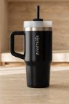 Daily Μαύρο Ποτήρι 400ml με Καλαμάκι & Όνομα
