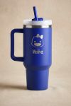 Θερμική Κούπα Tumbler Μπλε με Όνομα και Παπάκι για Κορίτσι