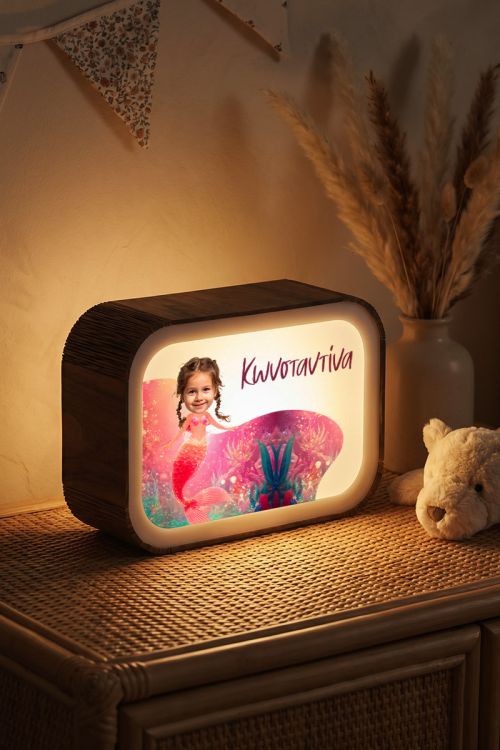 Premium Lightbox με Φωτογραφία και Γοργόνα για Κορίτσι