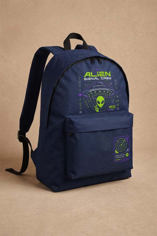Τσάντα Πλάτης Δημοτικού για Αγόρι, Μπλε με Alien Crew