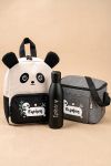 Σετ 3 Δώρα για Παιδί, Σχολική Τσάντα Panda, Lunch Bag & Μπουκάλι