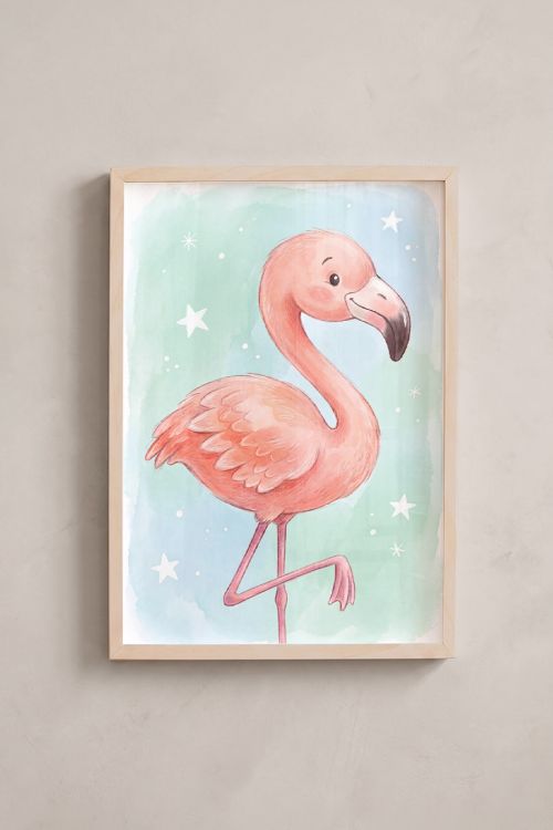 Premium Poster, Flamingo Starlight Dream