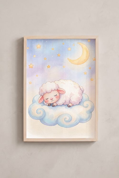 Premium Poster, Dreamy Cloud Lamb