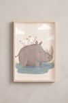 Premium Poster, Rhino's Pond Friends