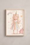 Premium Poster, Unicorn Girl Rainbow Dream