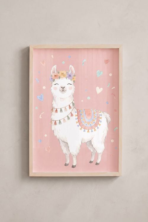 Premium Poster, Sweet Llama Celebration