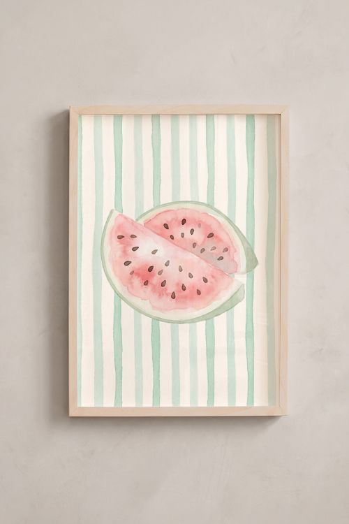 Premium Poster, Watermelon Stripe Delight