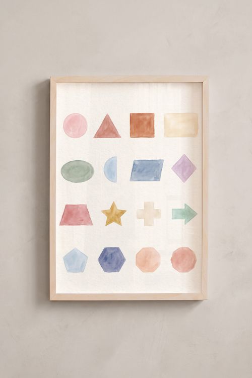 Premium Poster, Watercolor Geometry Collection