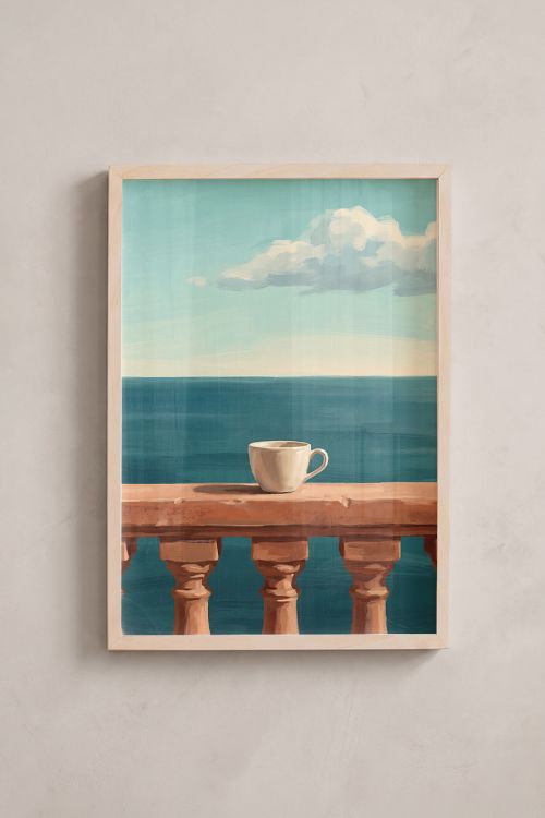 Premium Poster, Coastal Coffee Morning
