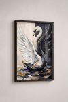 Premium Poster, Golden Serenity Swan