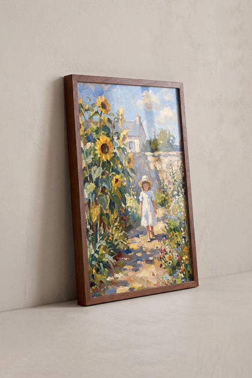 Premium Poster, Sunflower Path Stroll