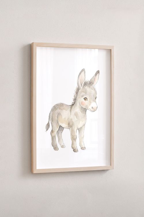 Premium Poster, Sweet Little Donkey