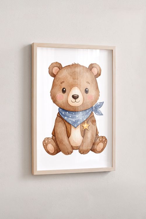 Premium Poster, Little Sheriff Bear